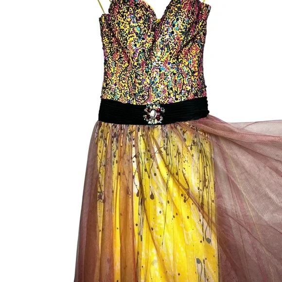 Jovani Multicolor Strapless Prom Dress, 2012 Edition, Y2K